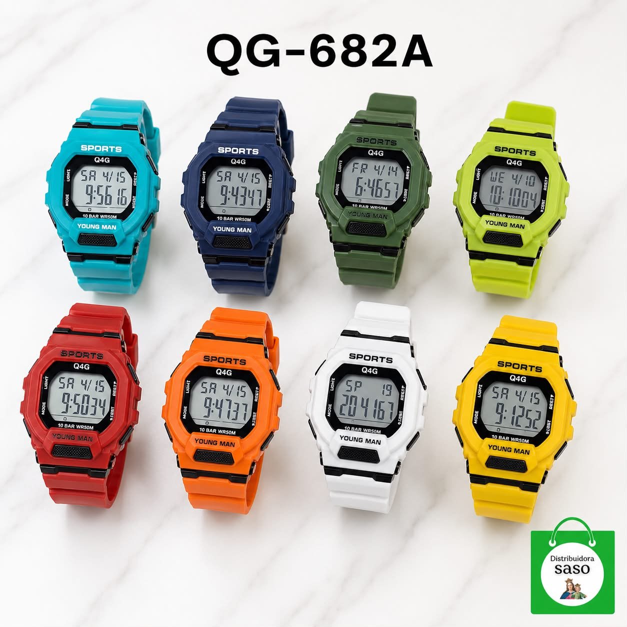 🏅💧 Reloj Deportivo Digital para Niños – LED, Resistente al Agua, Cronómetro y Alarma