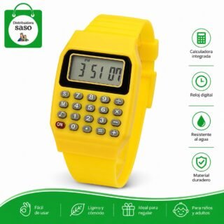 ⌚✨ Reloj Digital con Calculadora para Niños – 2 en 1 Divertido, Práctico y Colorido