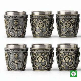 🏰 Set x6 Copas Caballero Medieval — Kit Completo para Reuniones con Mucho Carácter e Historia