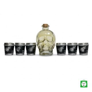 💀 Licorera Calavera Dorada + 6 Copas Winter Is Coming — El Combo Épico para Noches Legendarias en Grupo