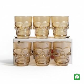 💀 Set x6 Copas Calavera Doradas — Lujo con Actitud para los que Celebran a lo Grande siempre