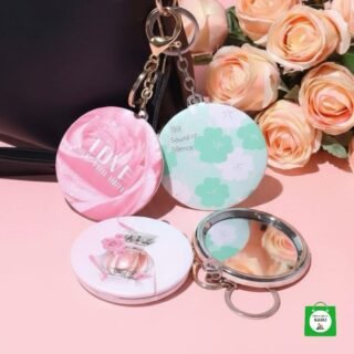 🔑 Llavero con Espejo Compacto — Retoca tu Maquillaje en Cualquier Momento con Este Accesorio