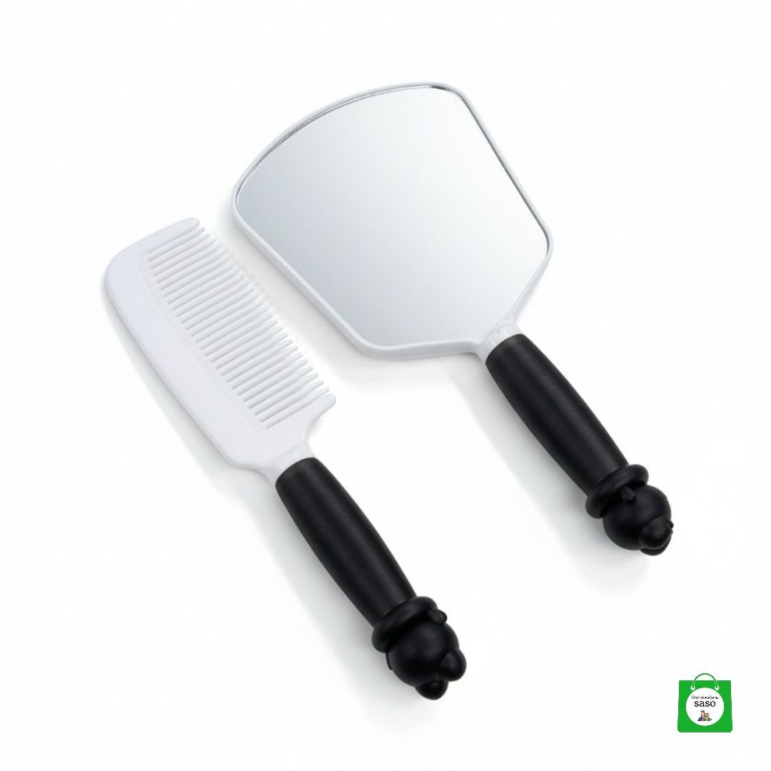 💇 Kit Peinilla + Espejo de Bolsillo — Compacto, Práctico y Listo para Llevar a Cualquier Lugar