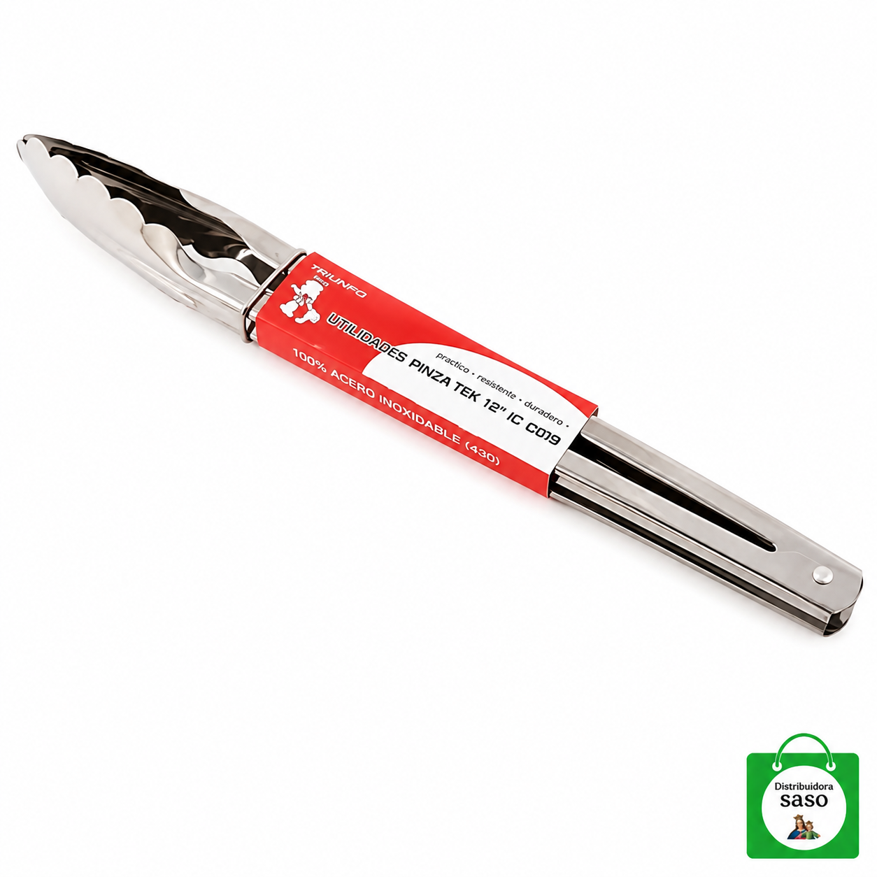 Pinza de Aluminio Grande – Utensilio de Cocina para Servir, Manipular Alimentos y Diferentes Preparaciones