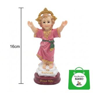 Figura del Divino Niño de 16 cm – Imagen Religiosa para Decoración