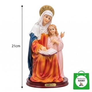 Figura de Santa Ana de 21 cm – Imagen Religiosa para Decoración
