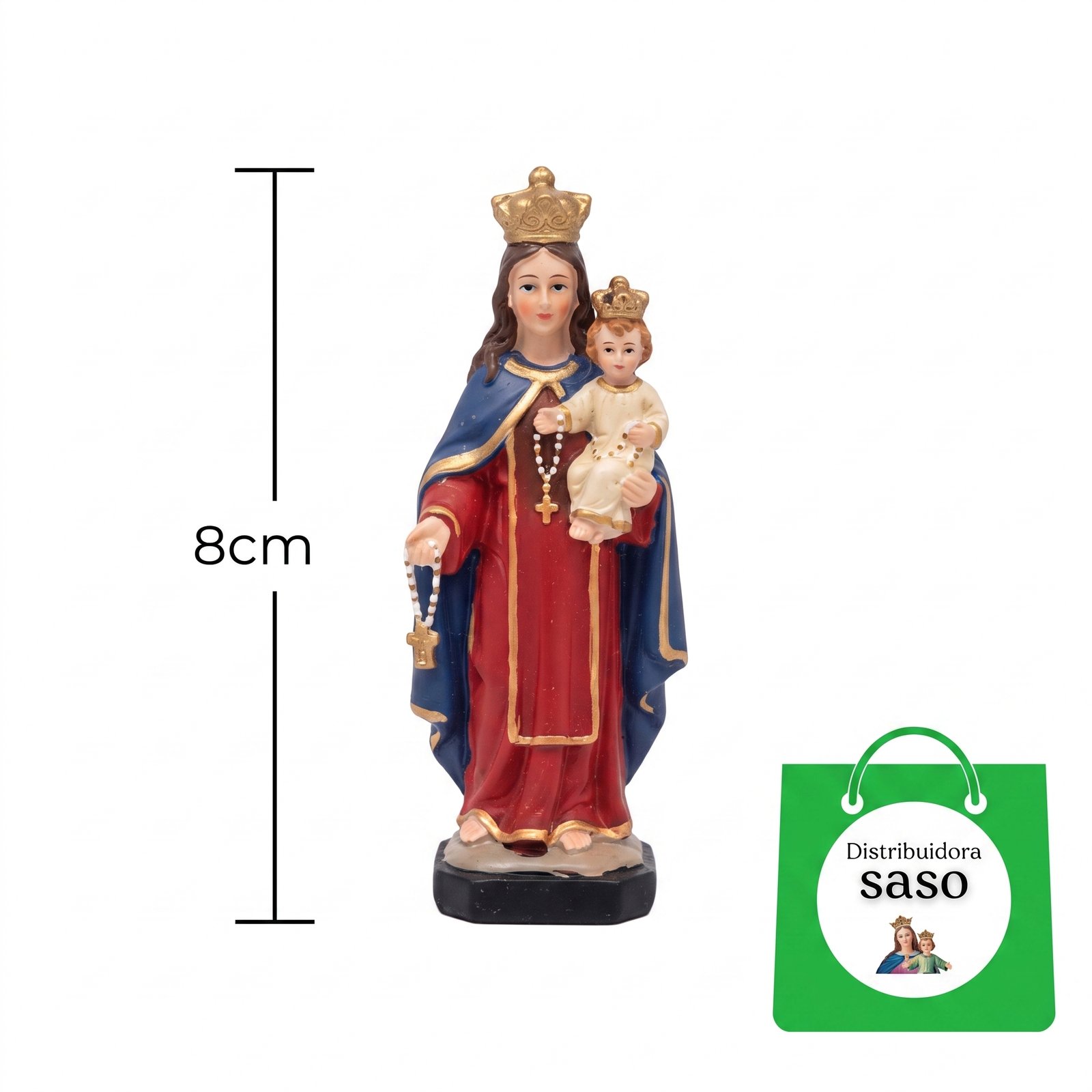 Virgen María de 8 cm – Figura Religiosa Decorativa
