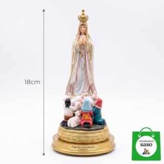 Virgen de Fátima de 18 cm – Figura Religiosa Decorativa