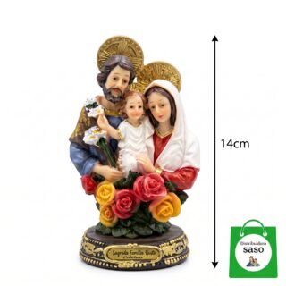 Sagrada Familia de 14 cm – Figura Religiosa Decorativa para el Hogar