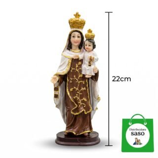 Virgen del Carmen de 22 cm – Figura Religiosa Decorativa
