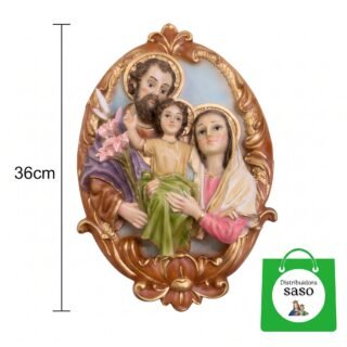 Sagrada Familia de 36 cm – Figura Religiosa Decorativa para el Hogar