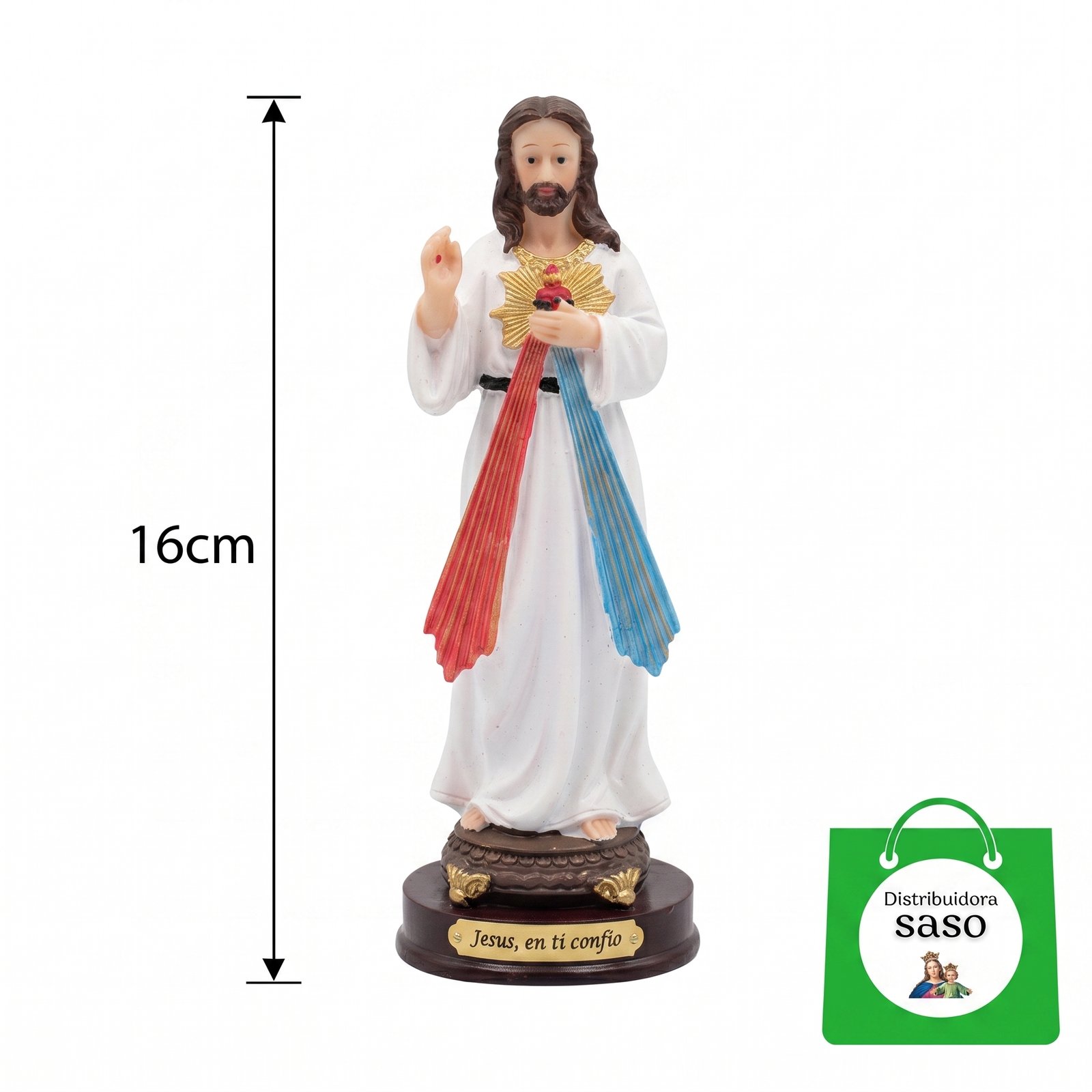 Jesús Misericordioso de 16 cm – Figura Religiosa Decorativa