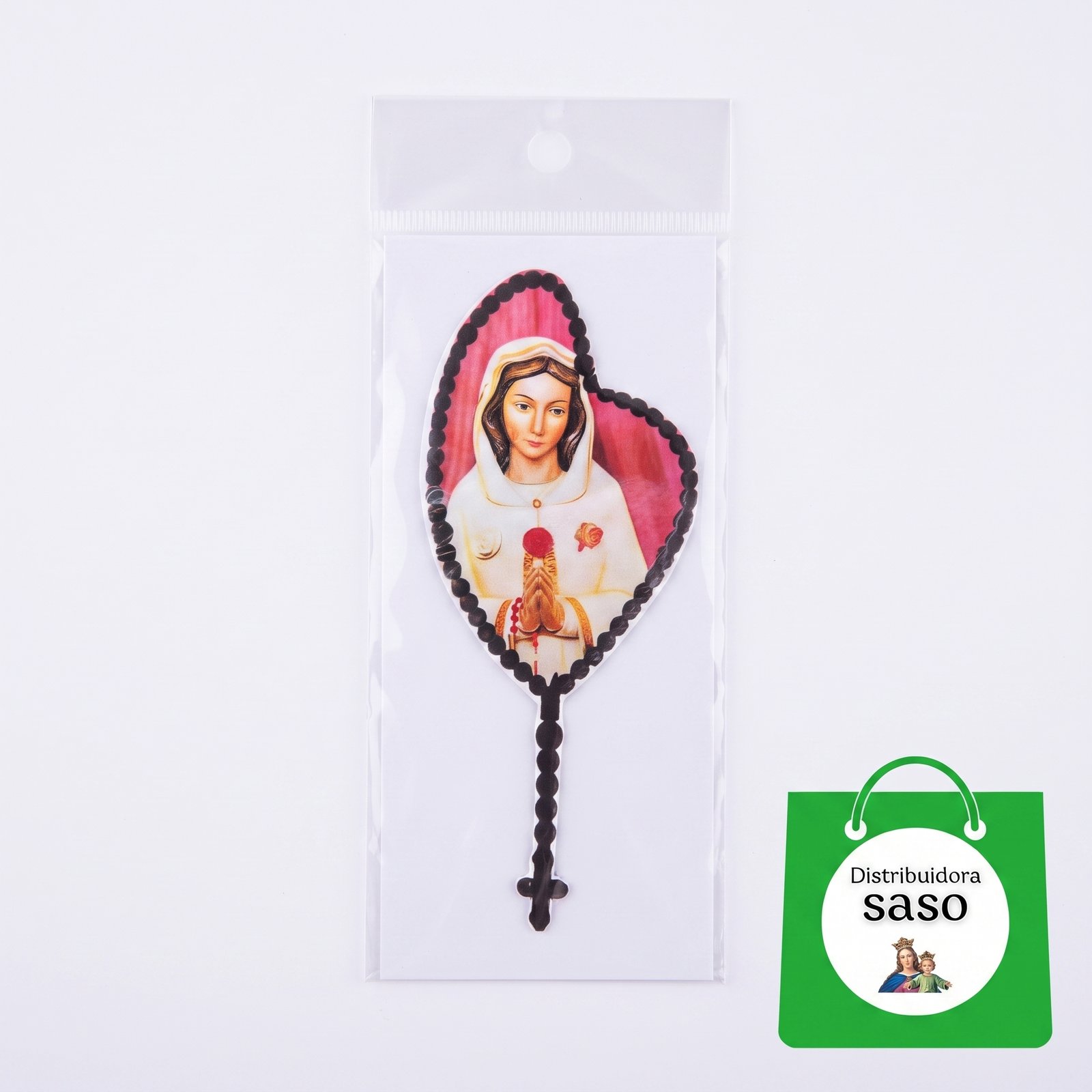 Sticker para Carro de la Virgen Rosa Mística – Decoración Religiosa