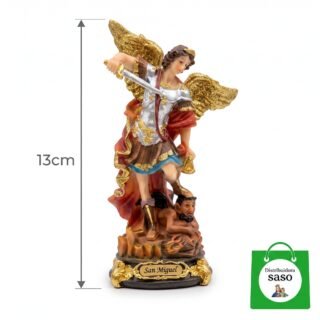San Miguel Arcángel de 13 cm – Figura Religiosa Decorativa