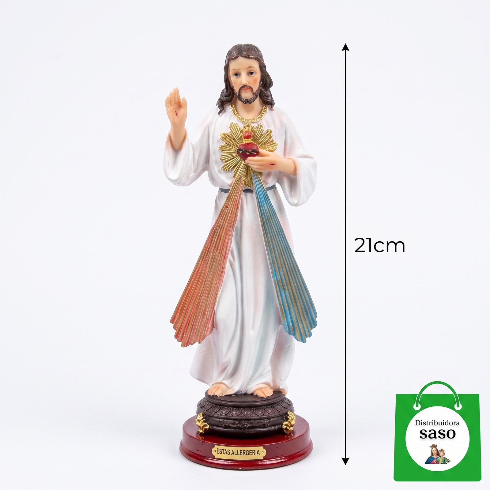 Jesús Misericordioso de 21 cm – Figura Religiosa Decorativa