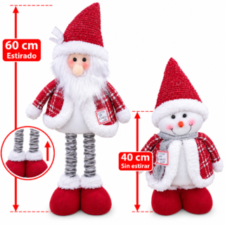 Combo de 2 muñecos navideños de patas largas