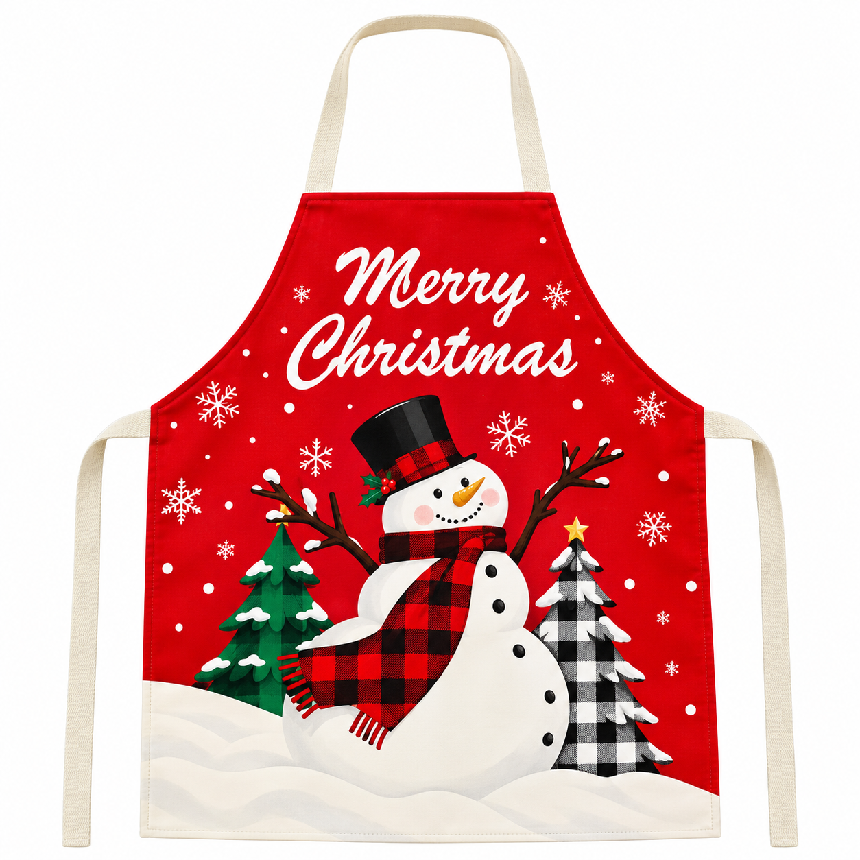 Delantal con diseño navideño