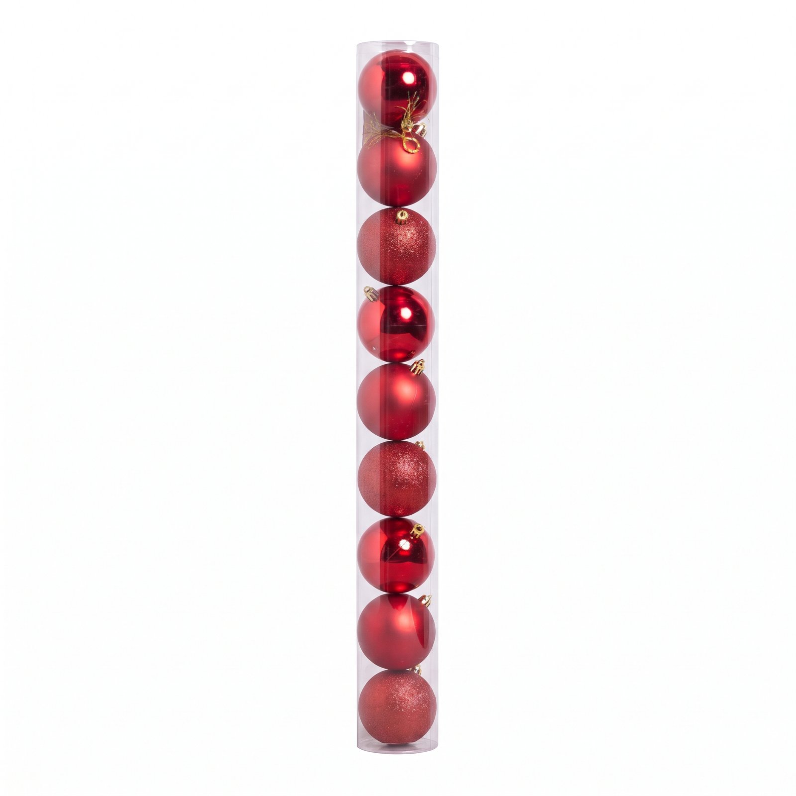 Bola navideña de 6 cm color rojo, paquete de 10 unidades