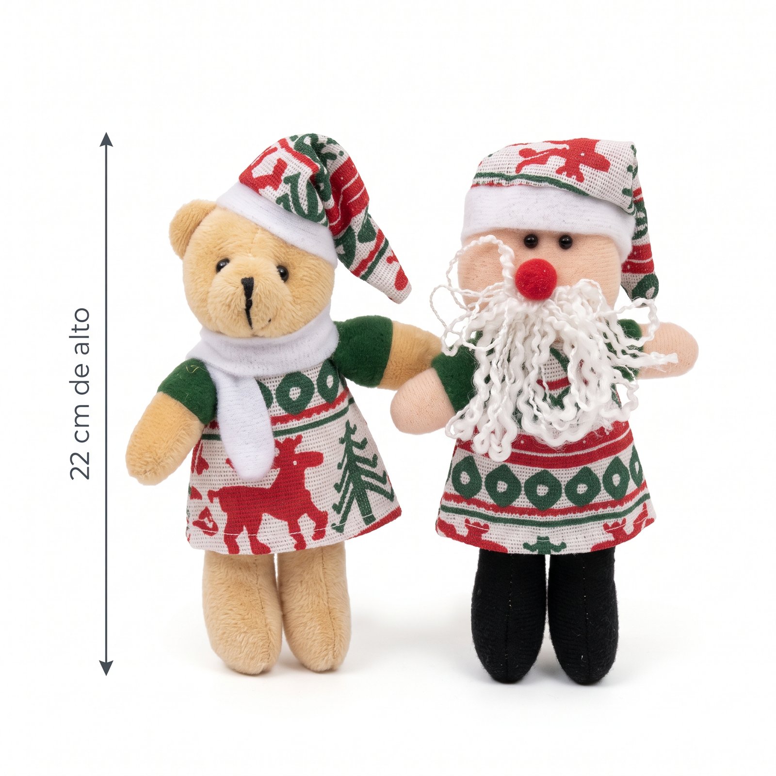 Docena de muñecos decorativos para árbol de Navidad 22 cm