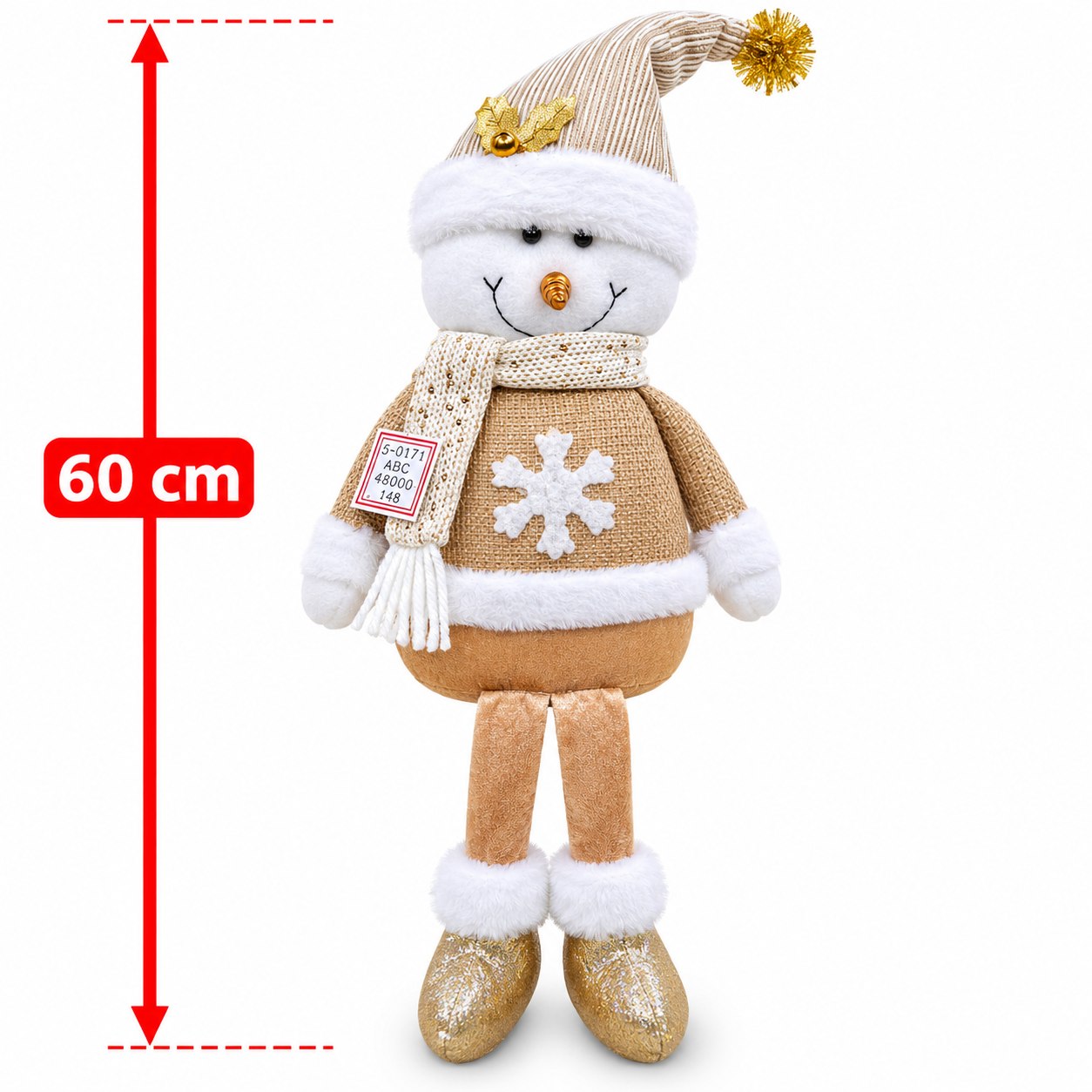 Muñeco de nieve navideño con textura de arena